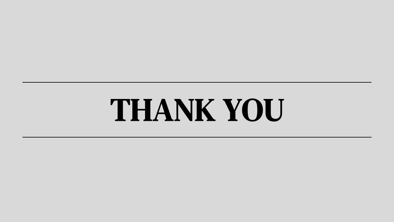 black and white thank you