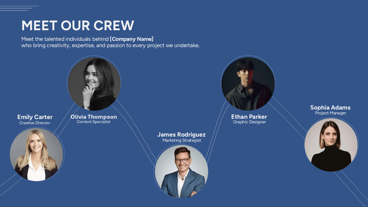corporate meet our crew template