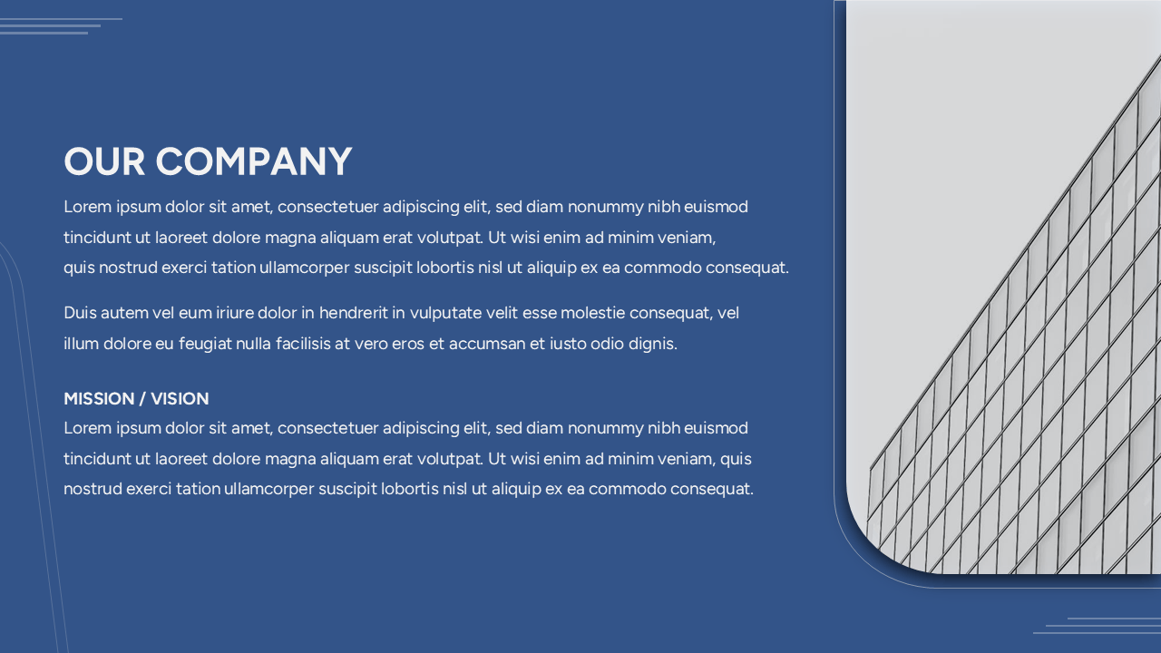 corporate style our company template