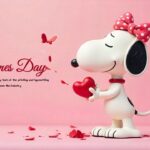 cute snoopy valentine background