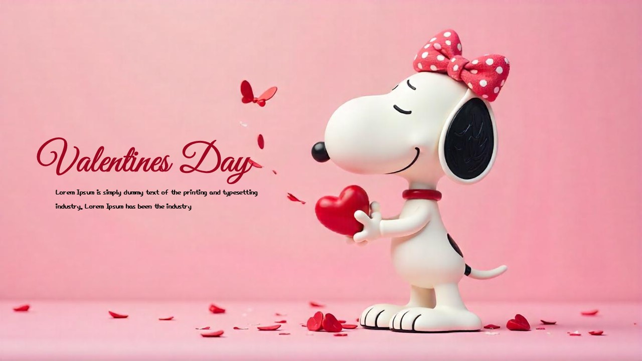 cute snoopy valentine background