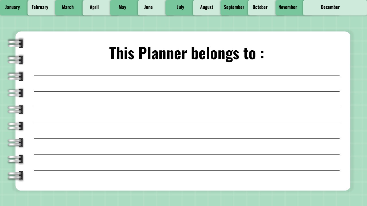 digital planner intro slide