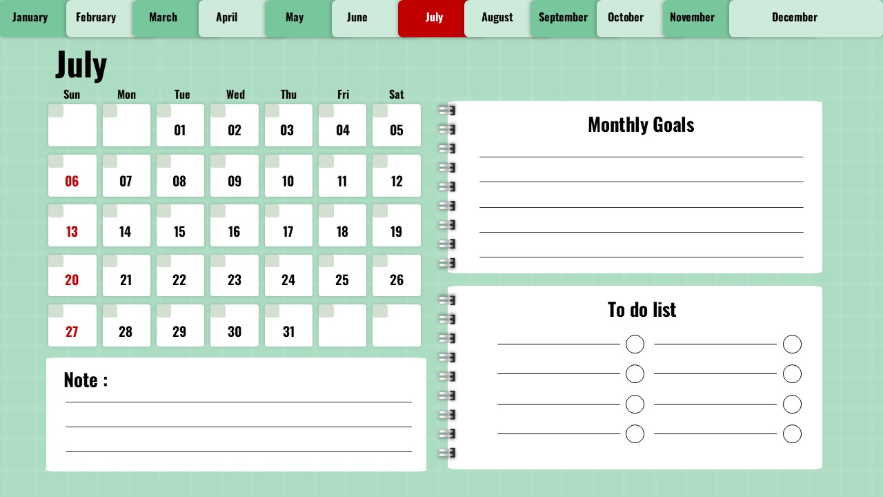 july 2025 digital planner calendar