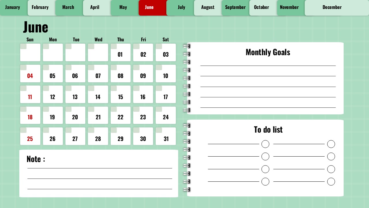 june 2025 digital planner calendar