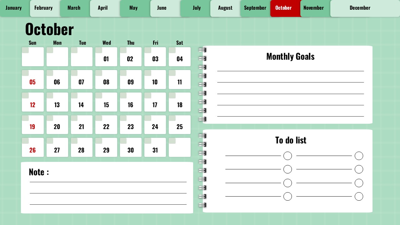 october 2025 digital planner calendar