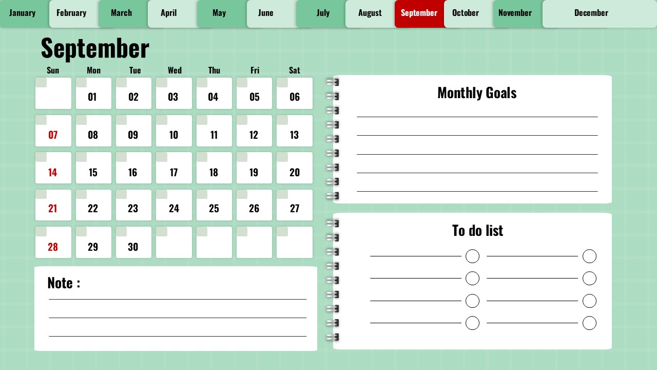 september 2025 digital planner calendar template