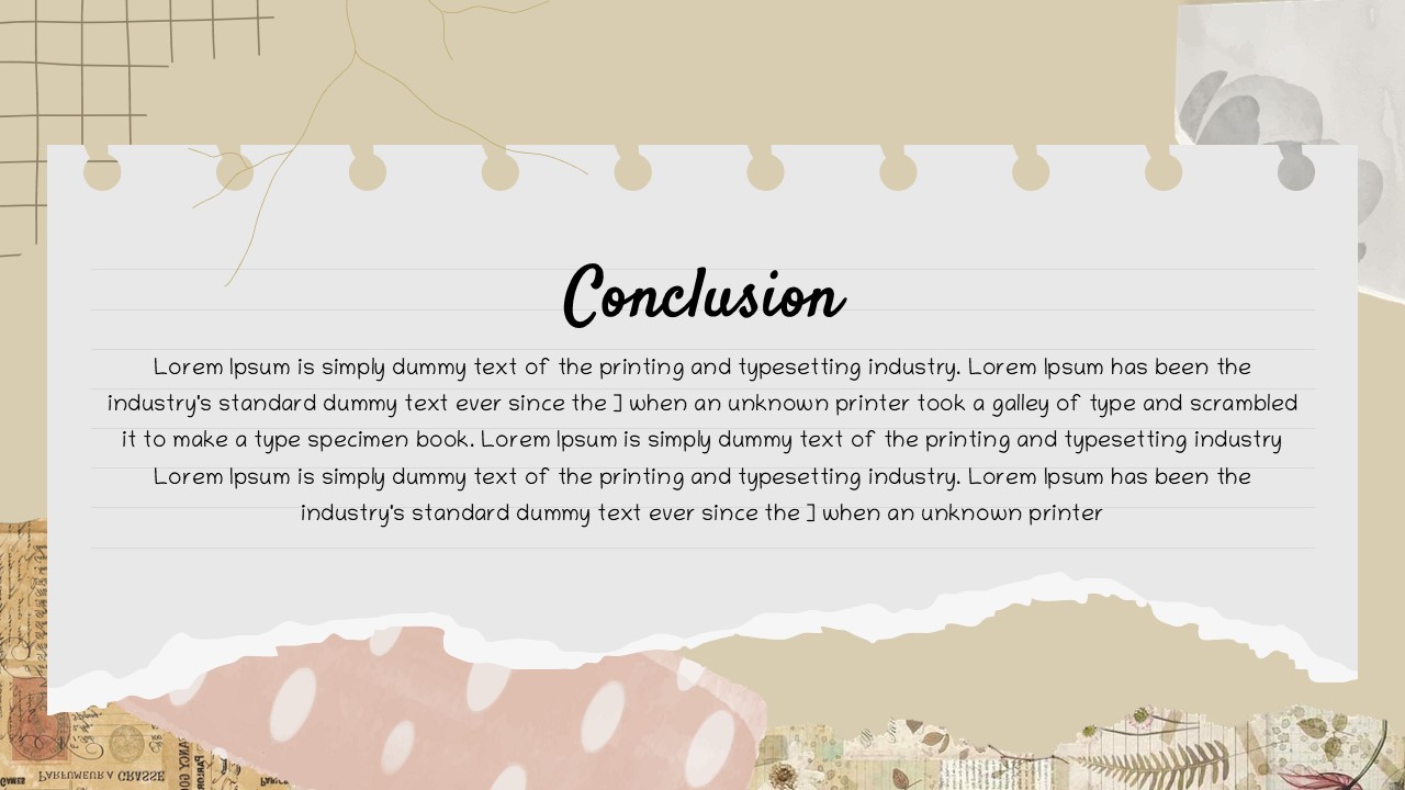 aesthetic conclusion template