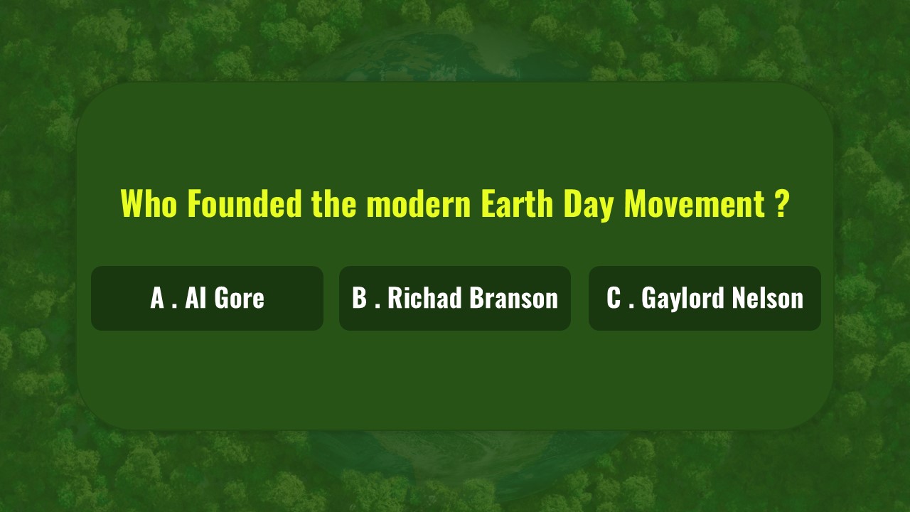 earth day quiz presentation template