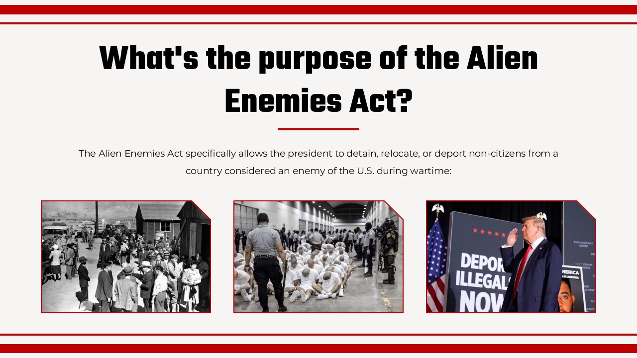 Free alien enemies act template for presentations slidechef