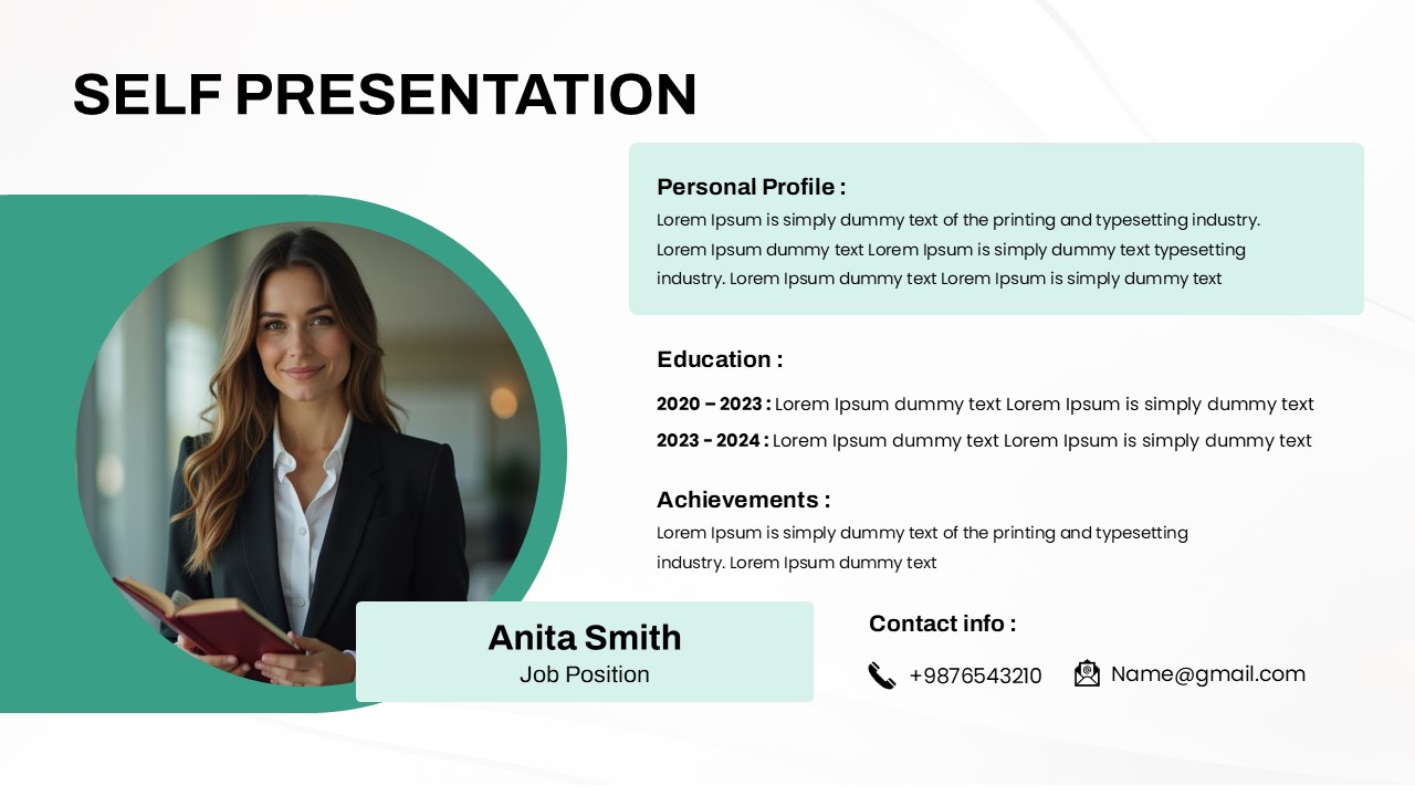 self introduction template