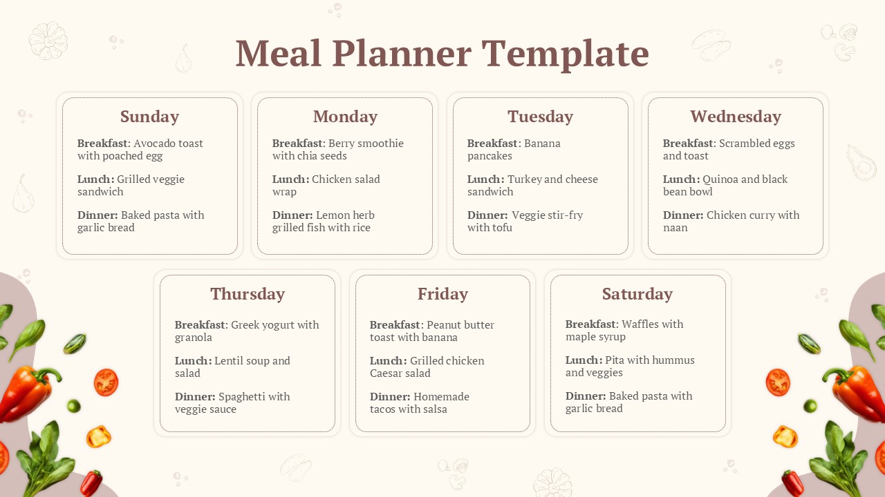 simple meal planner