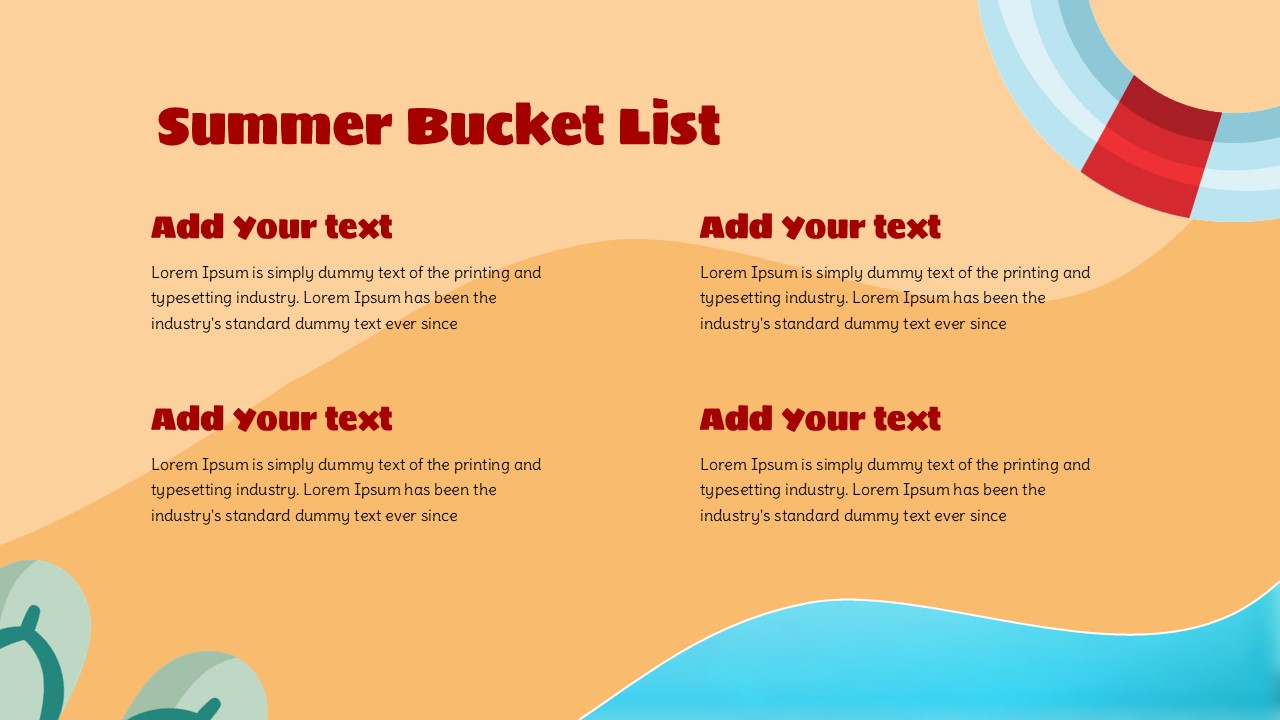 summer bucket list template