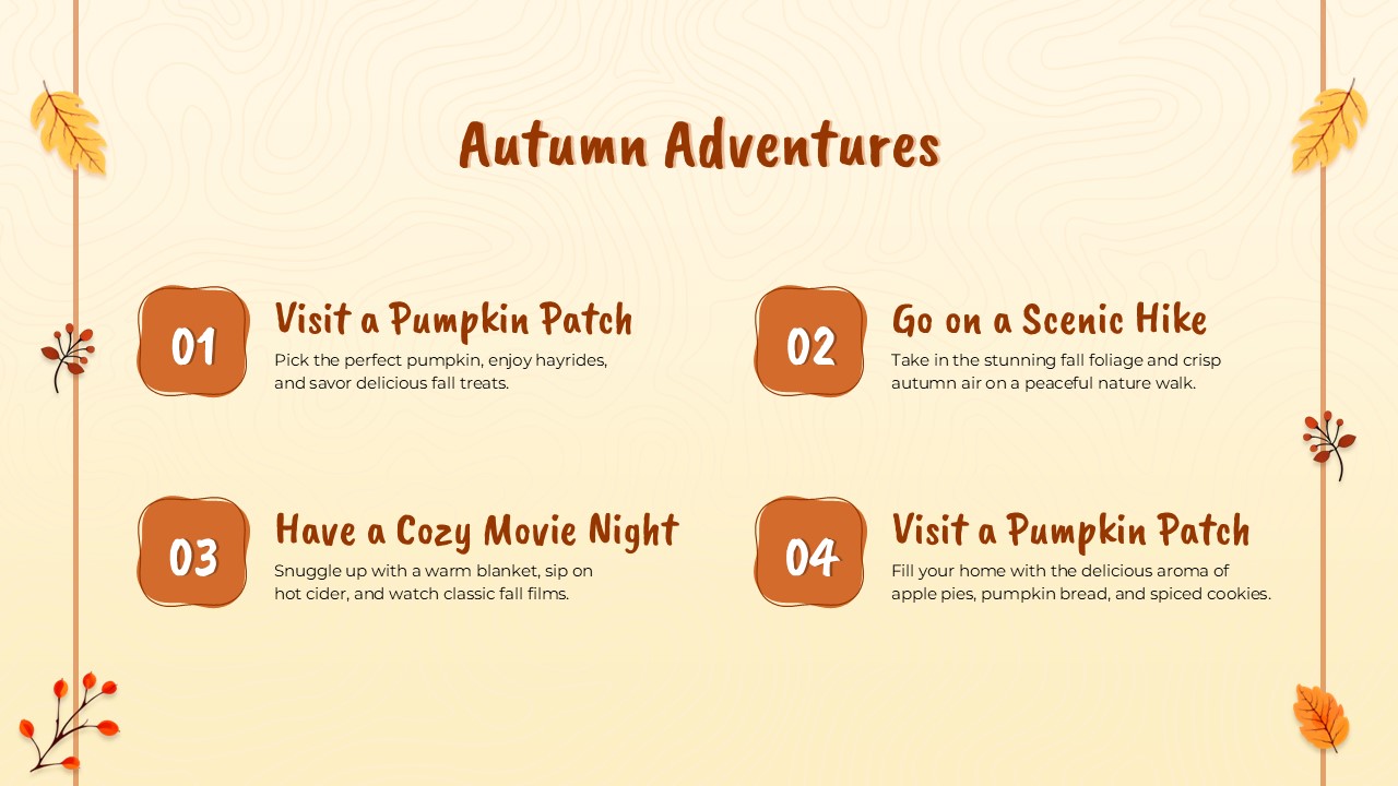 autumn adventures template