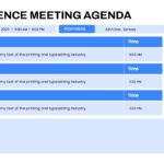 conference agenda table template