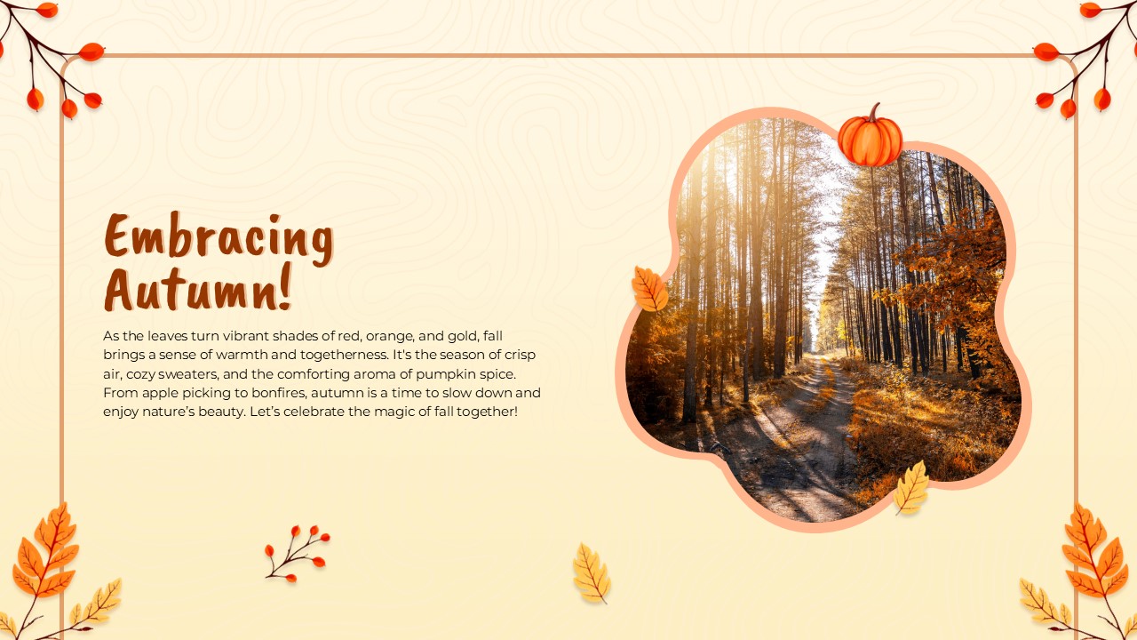 embracing autumn template