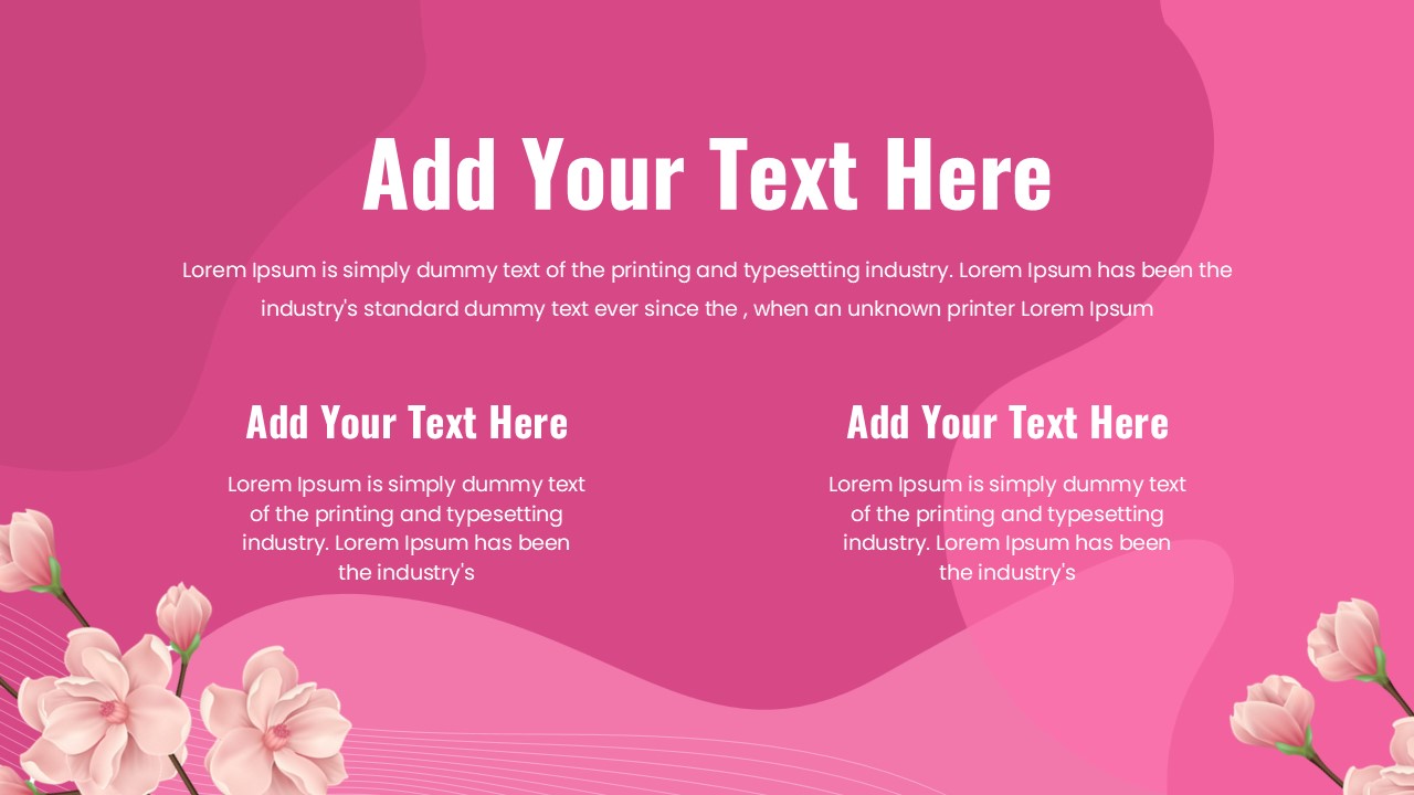 pink theme blank slide