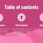 pink theme table of contents template