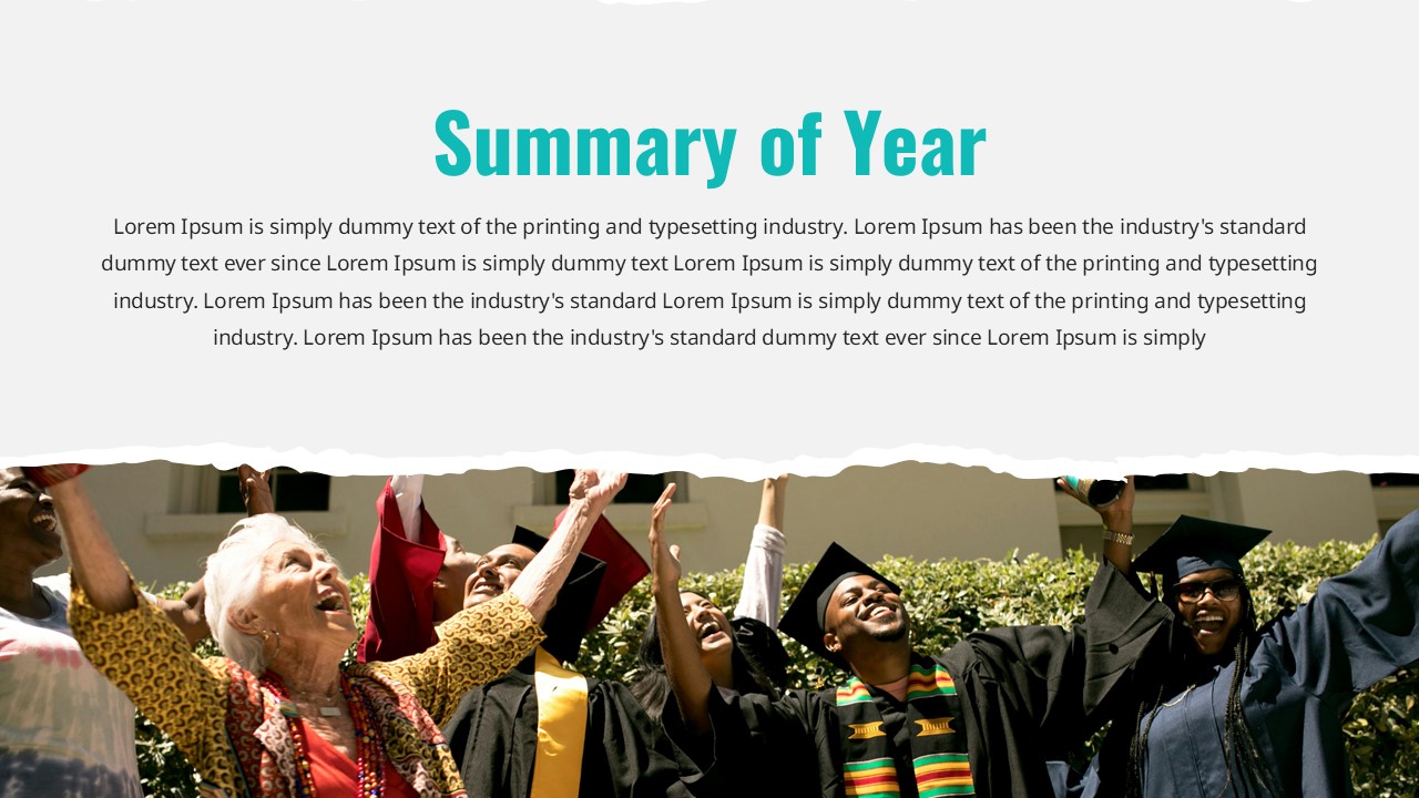 summary of year template