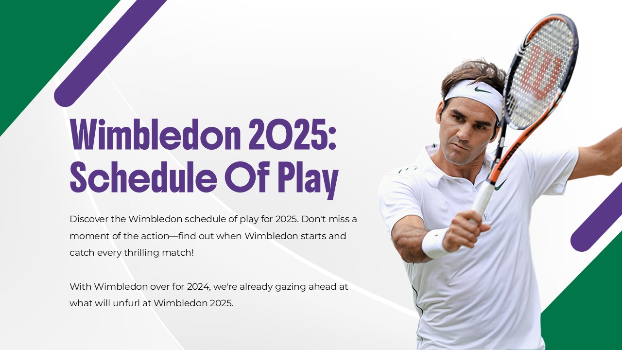 Wimbledon 2025 schedule of play