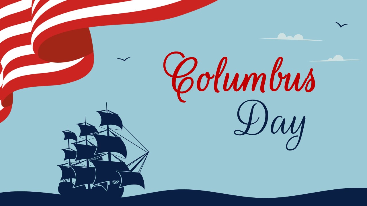columbus day poster template