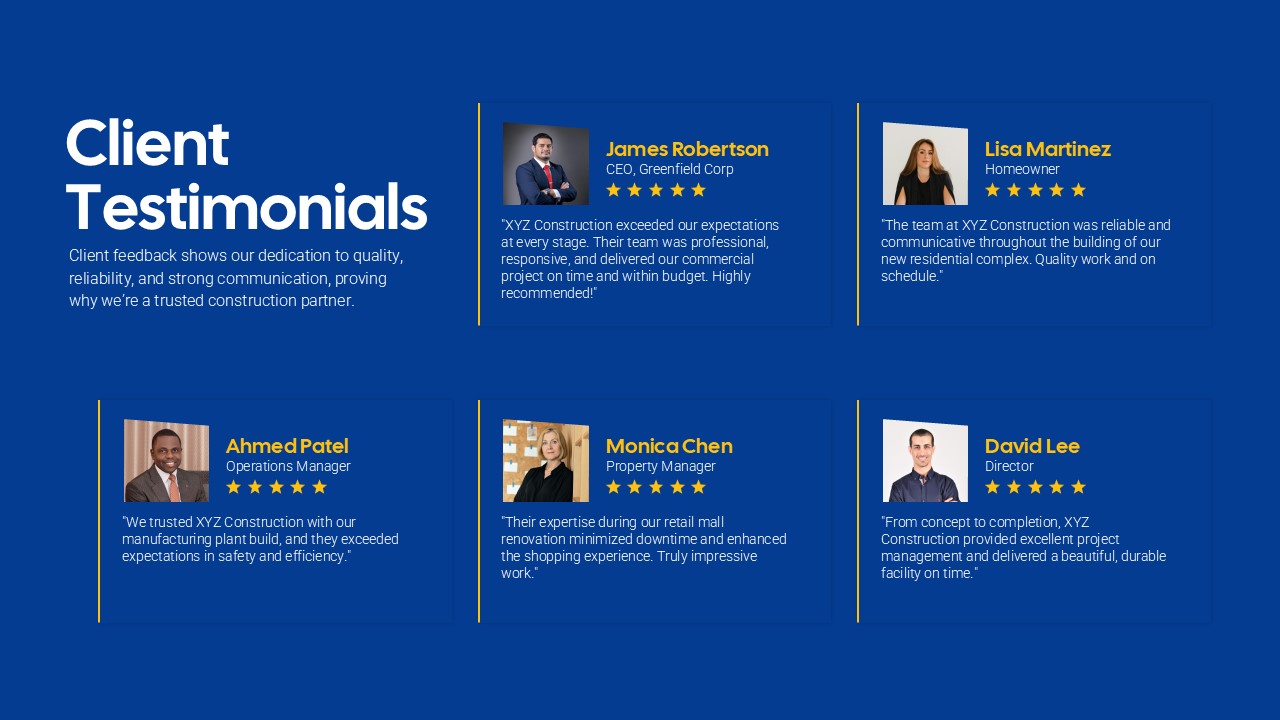 company client testimonials