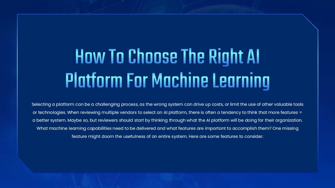 machine learning platforms