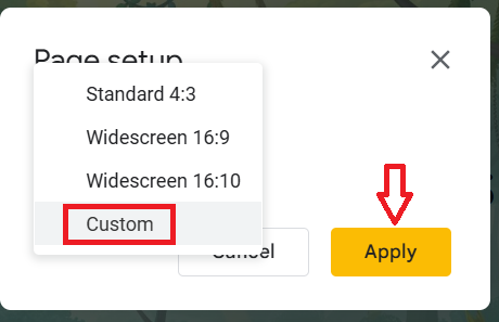 make google slides portrait