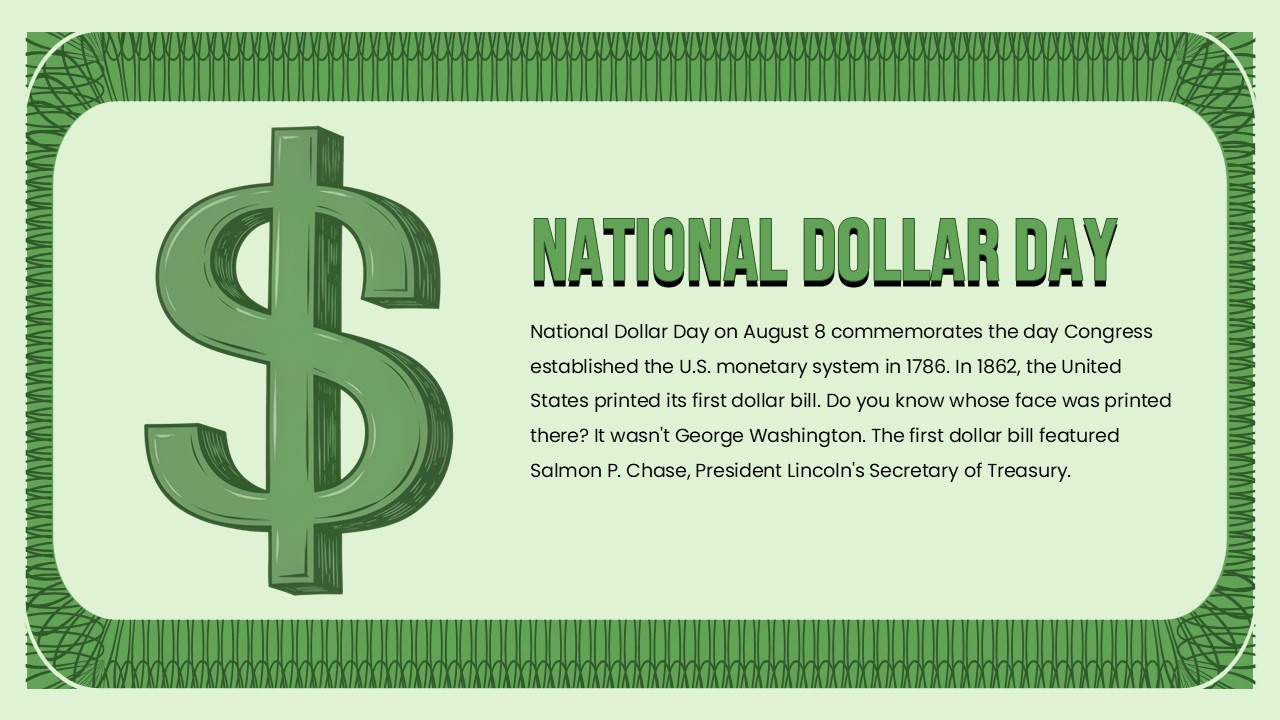 national dollar day theme template