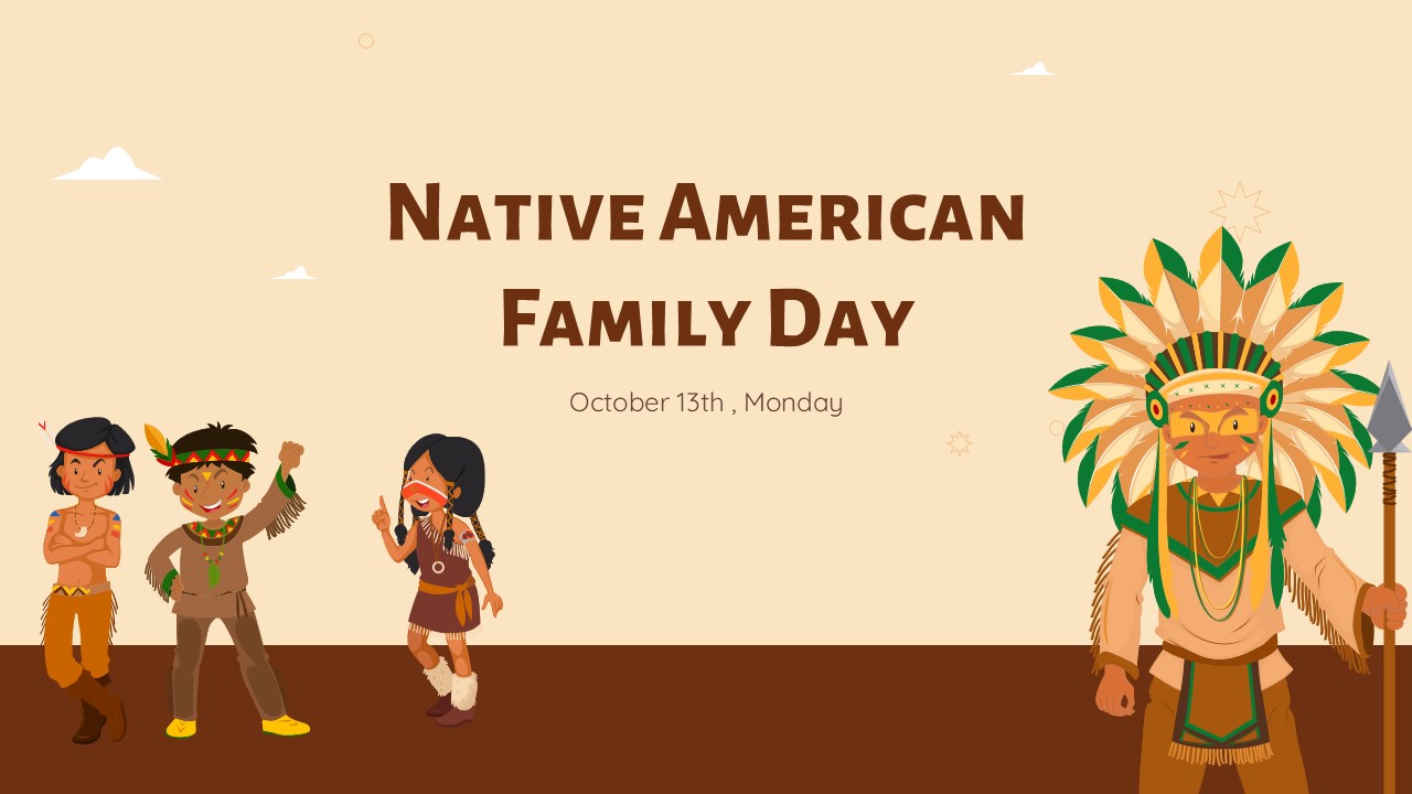 native american family day template