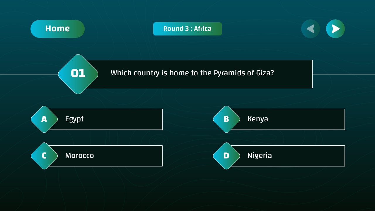 africa quiz game template