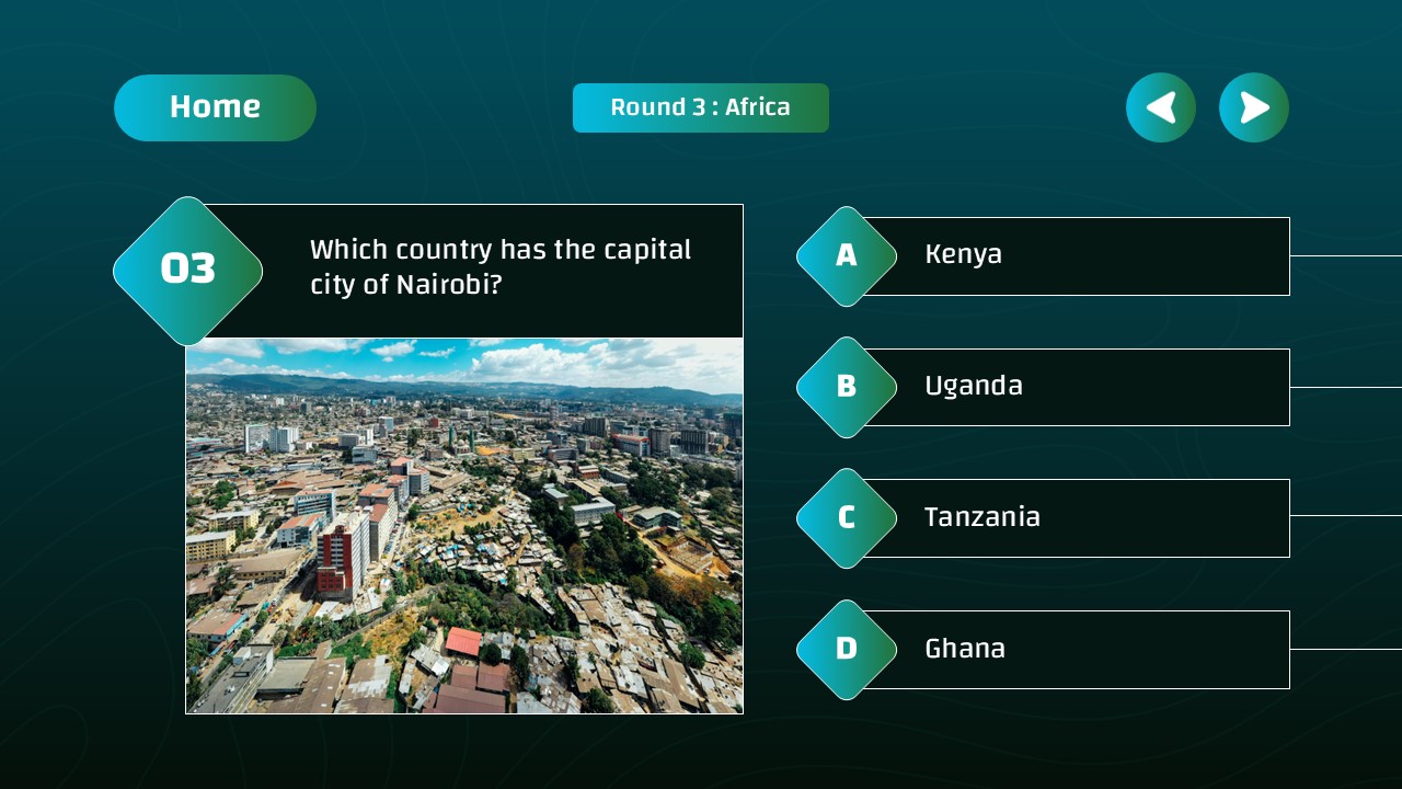 africa quiz template