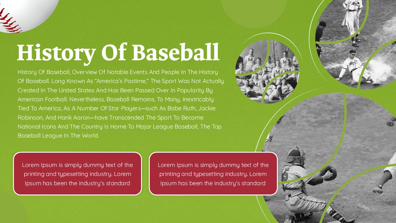 baseball history template