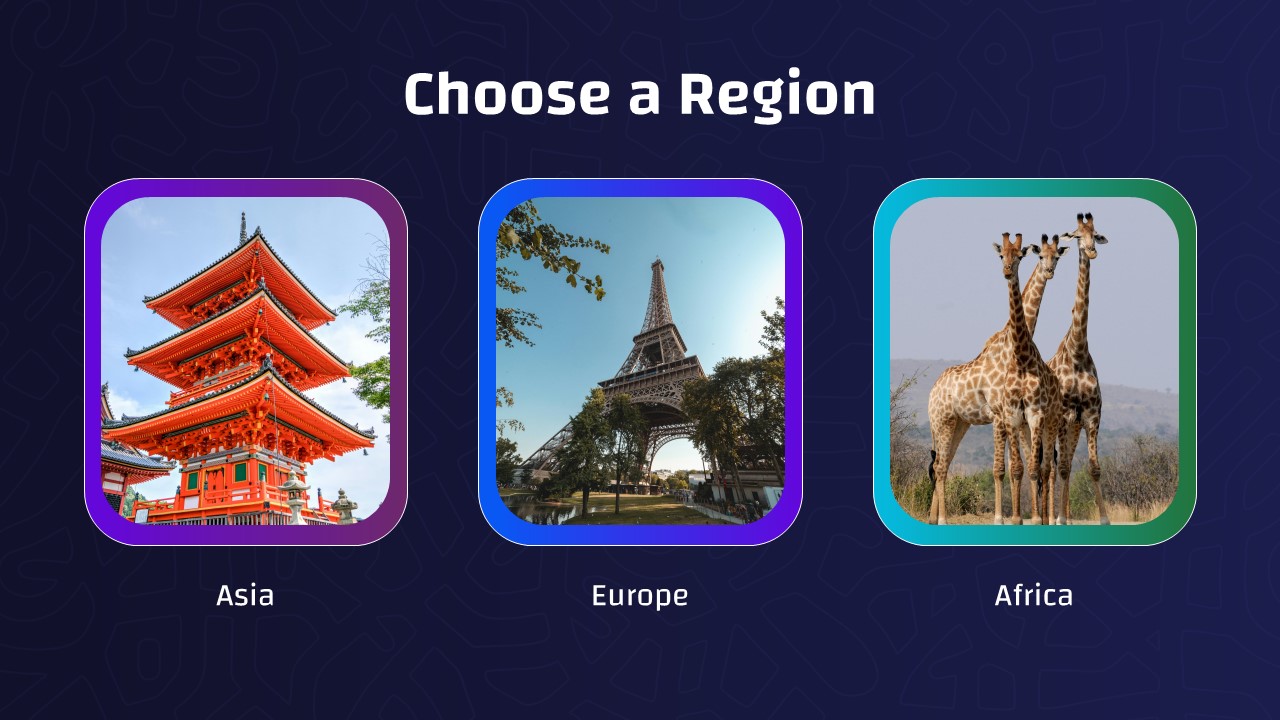 countries of the world quiz template