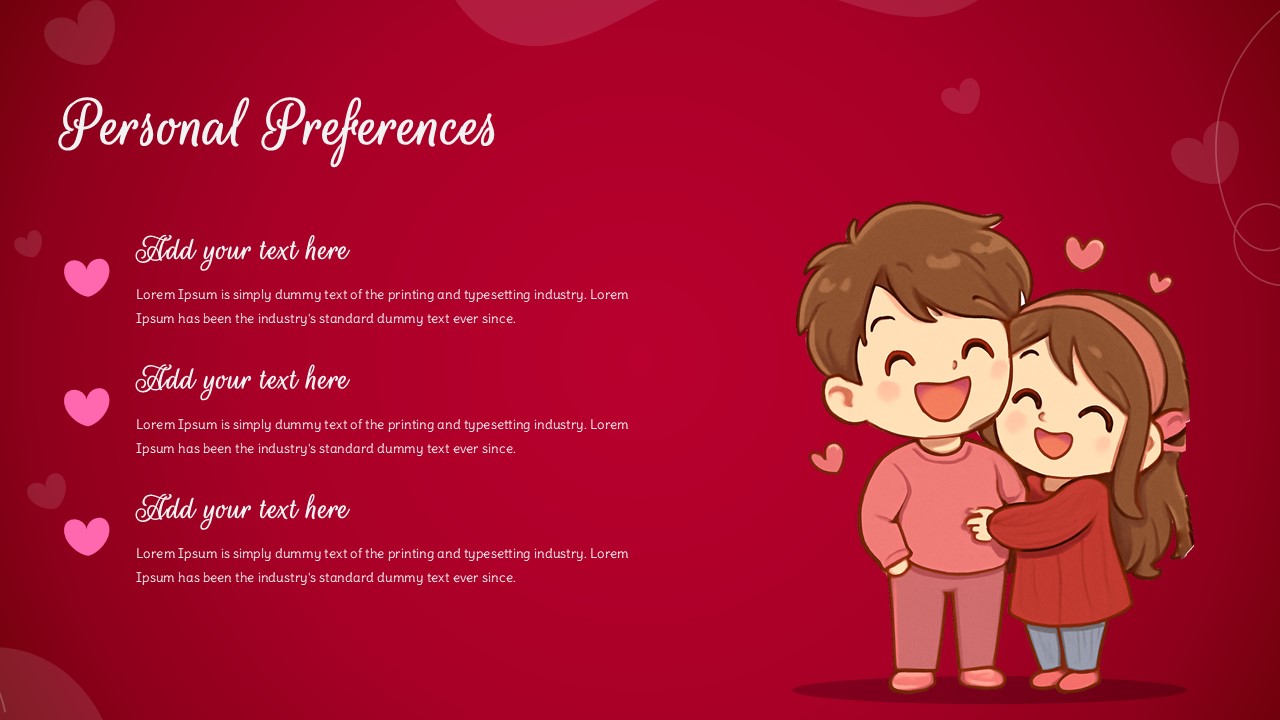 dating preferneces template