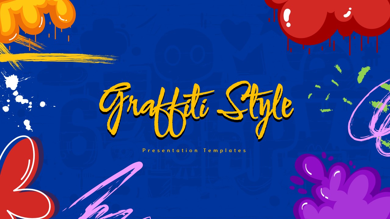 plantilla de cubierta estilo grafiti