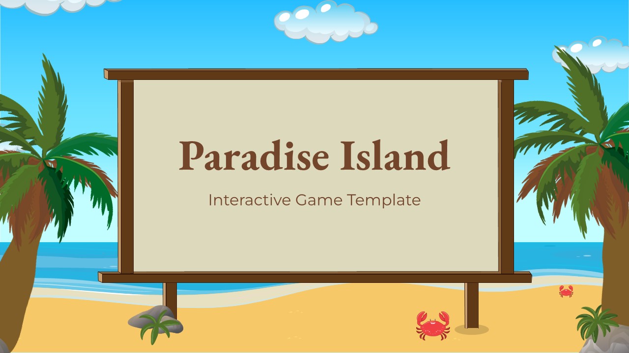 paradise island board game template