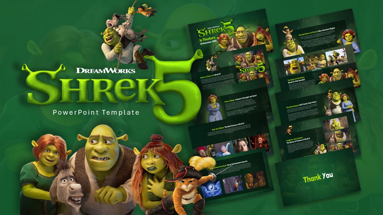 shrek 5 themed designs