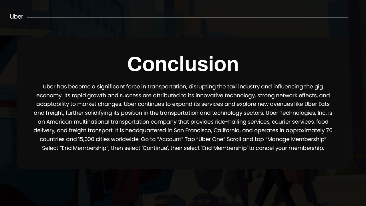 uber conclusion template