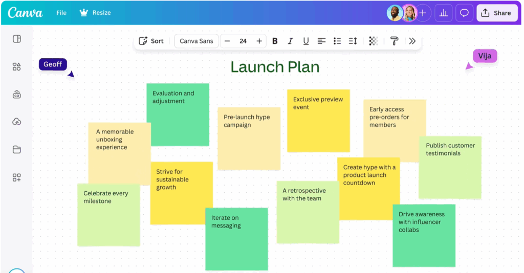 canva online whiteboard