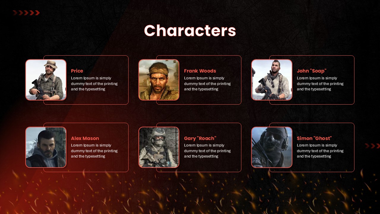 call of duty characters