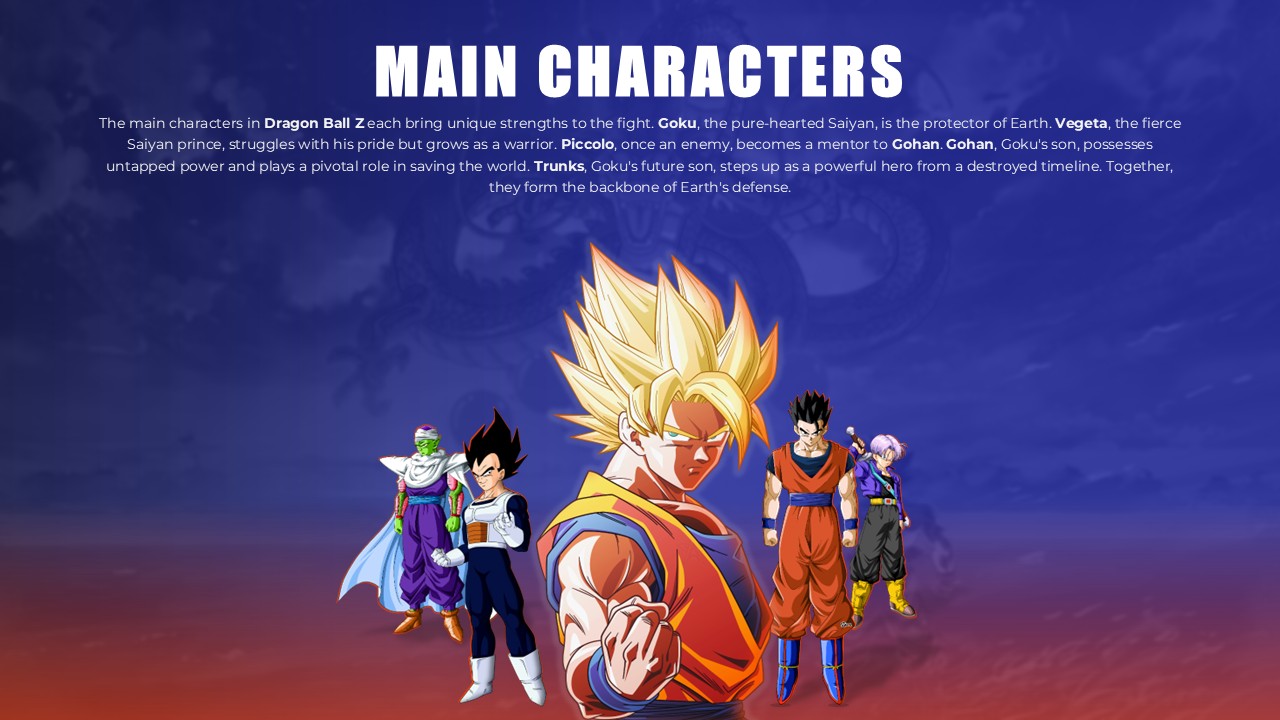 Dragon Ball Z Main Characters