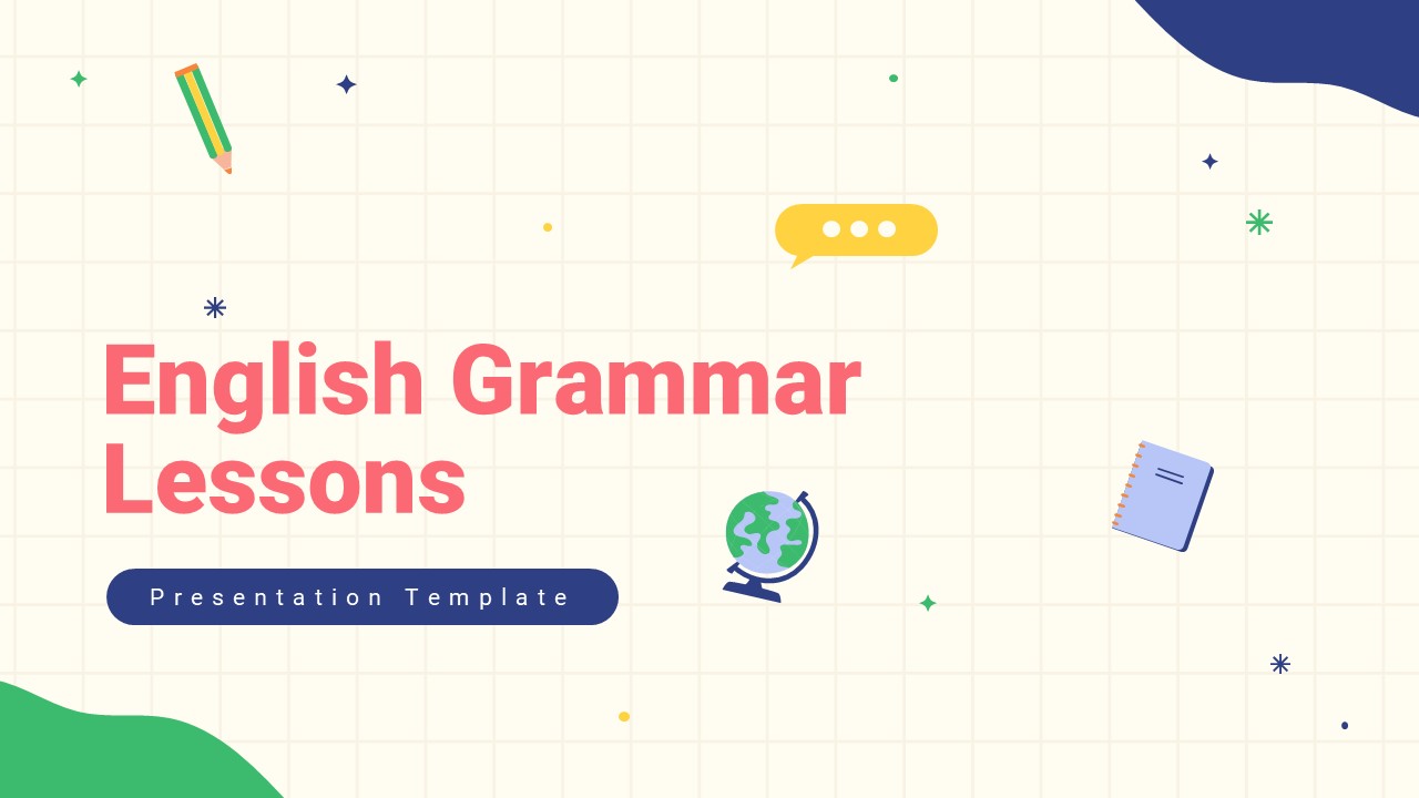 English grammar lessons template