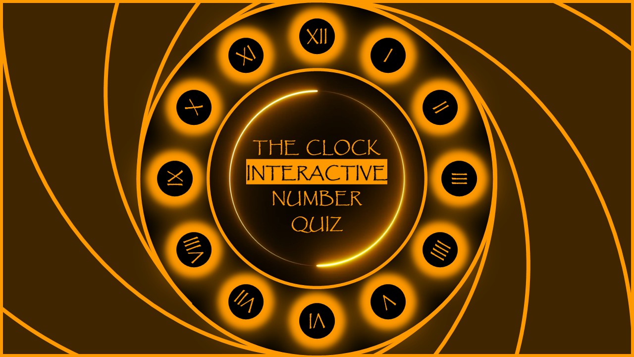 Interactive clock quiz game