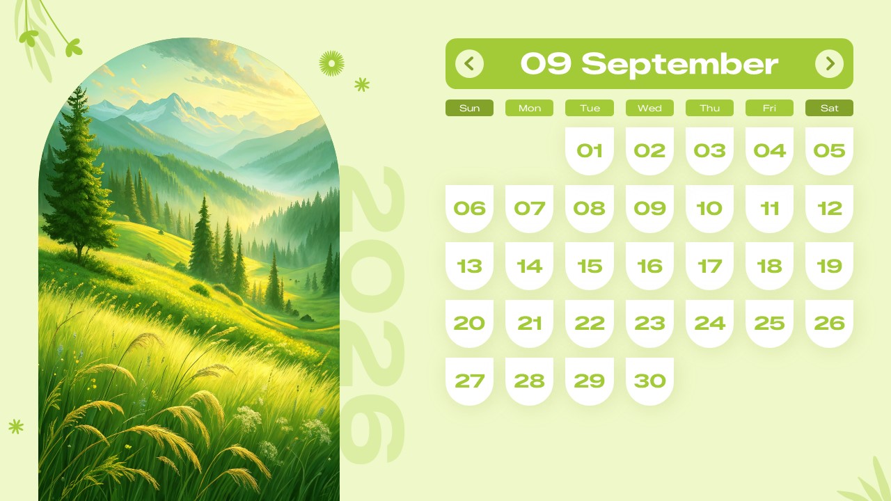 2026 september calendar