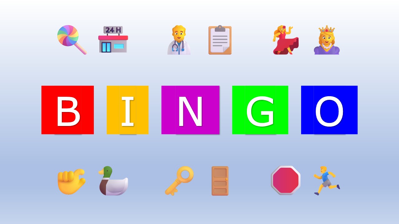 Bingo game template