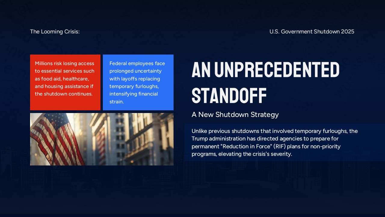 US Govt Shutdown - Unprecedented Standoff