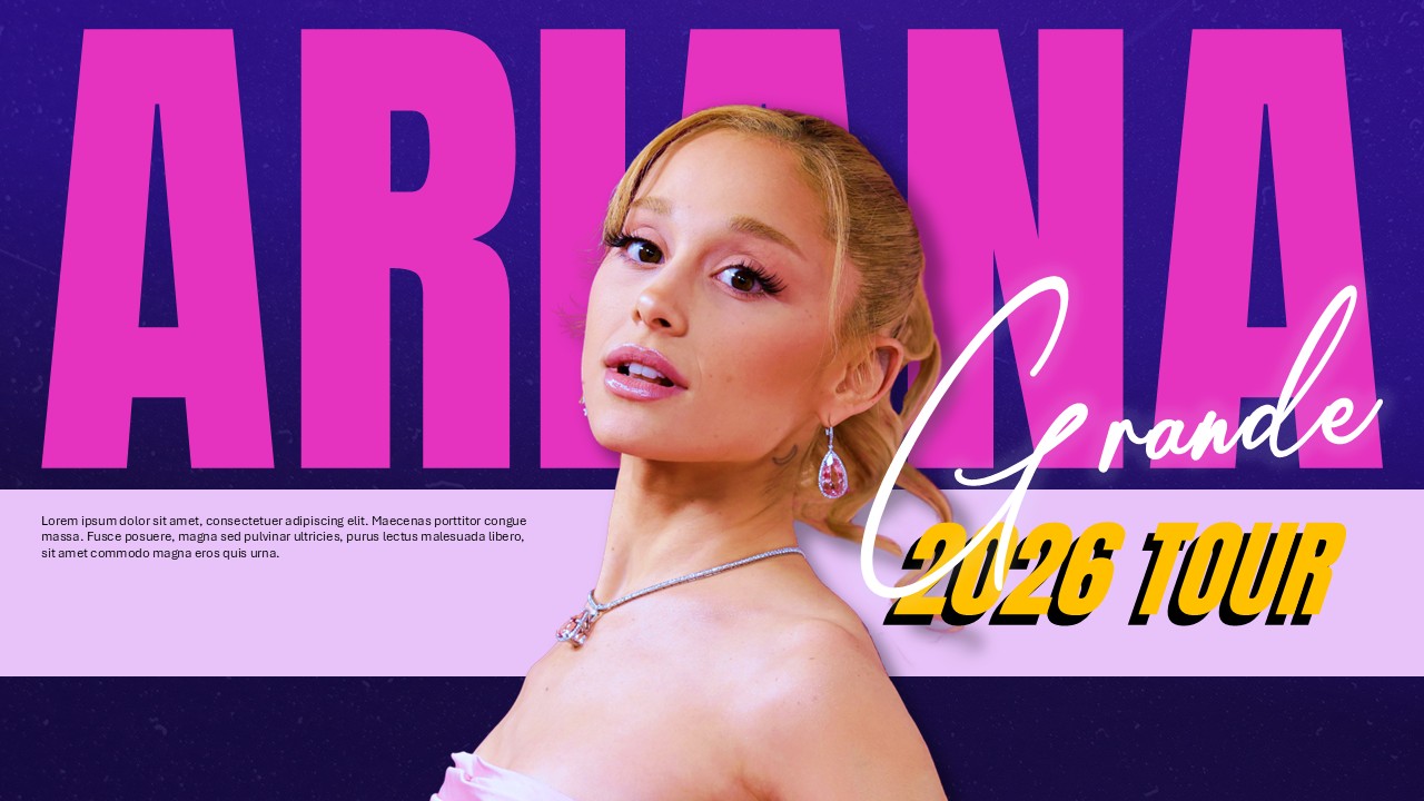 Ariana grande tour 2026 template
