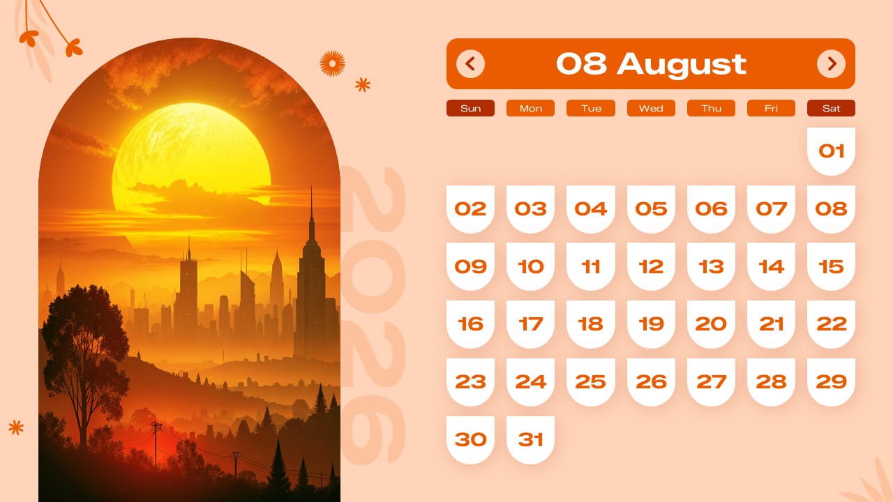 august 2026 calendar