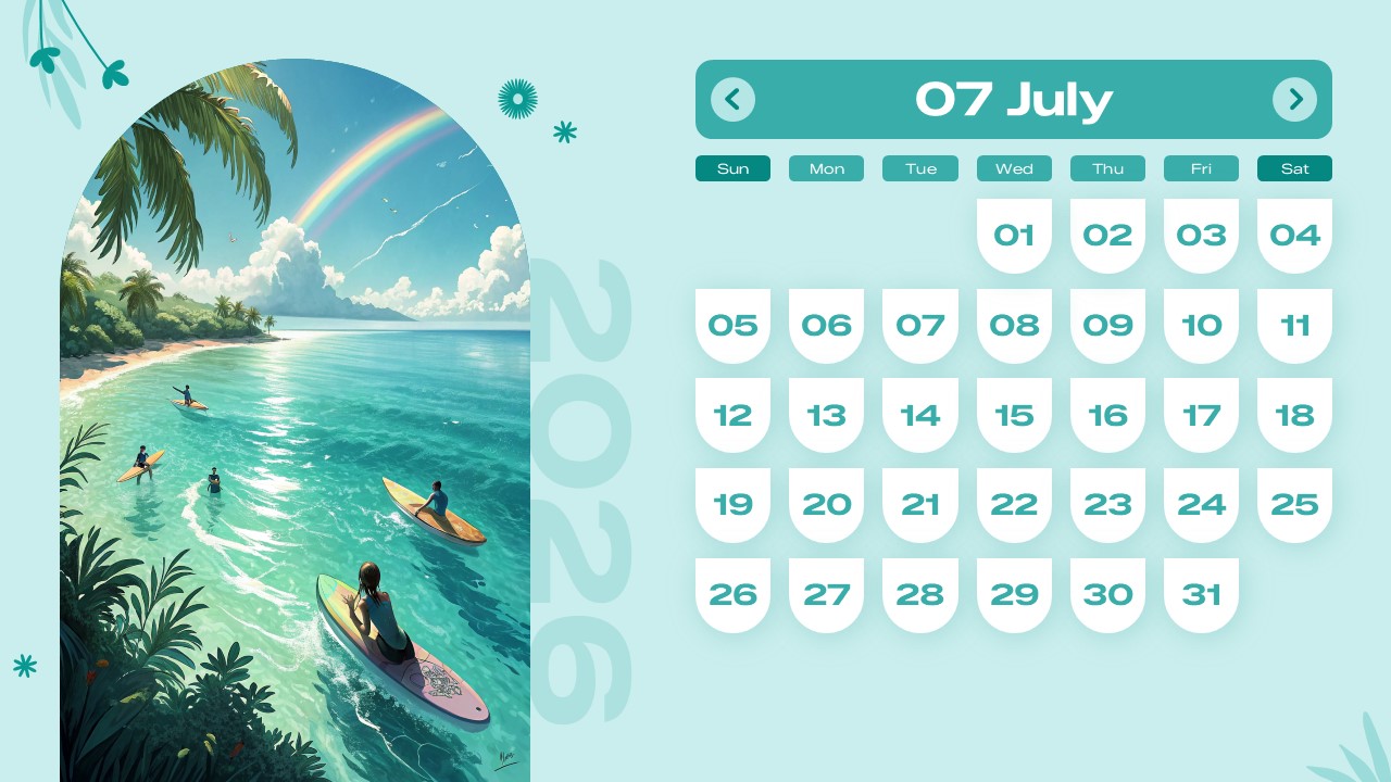 july 2026 calendar