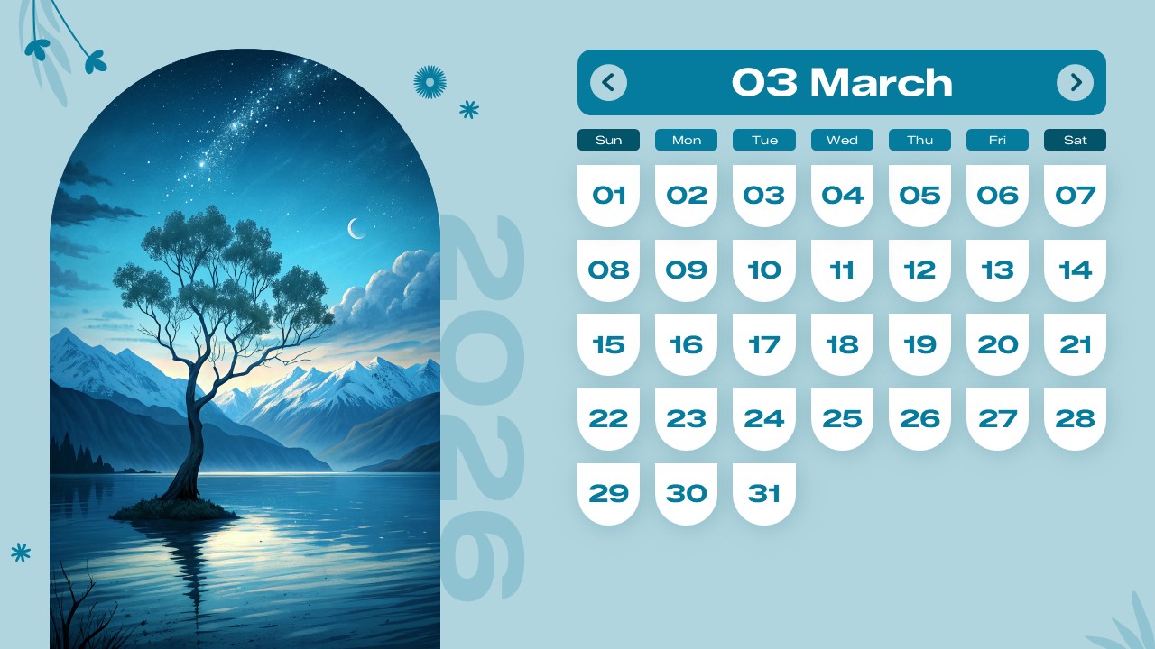 march 2026 calendar